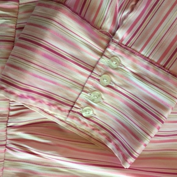 CATO, blouse, pinks/gold/white stripes, 22/24 - Picture 5 of 5
